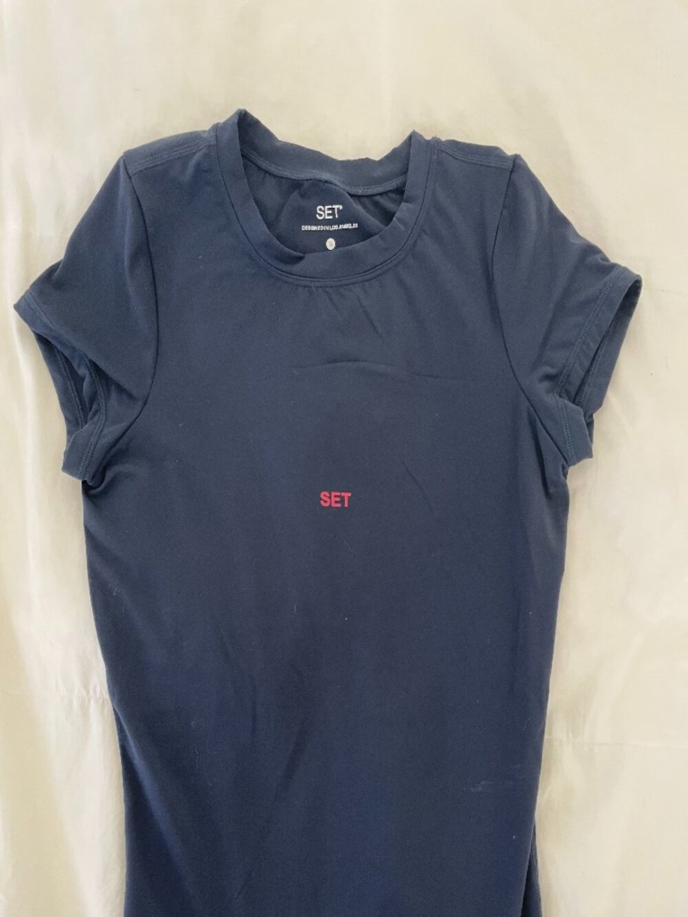 SET Navy Blue and Red Athletic top Size Small